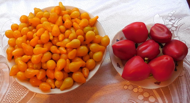 Маринованные помидоры "медовая капля" с перцем болгарским