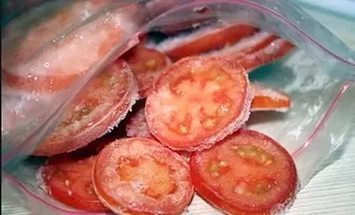 Замороженные помидоры кружочками