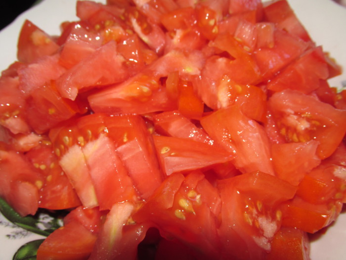 Салат из баклажанов с помидорами и прочих овощей