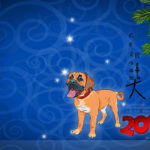 Новогодние заставки на рабочий стол с собаками и щенками